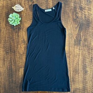 Patrizia Luca | Basic Black Tunic Length Tank Top